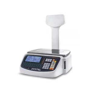 BÁSCULA DIGITAL ETIQUETADORA CON IMPRESORA SYSTEL, MODELO CUORA MAX 30-T-USB+WIFI
