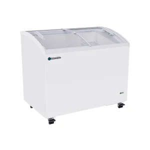 CONSERVADOR DE HELADO CON PUERTA DE CRISTAL CURVO METALFRIO MODELO CHC-300