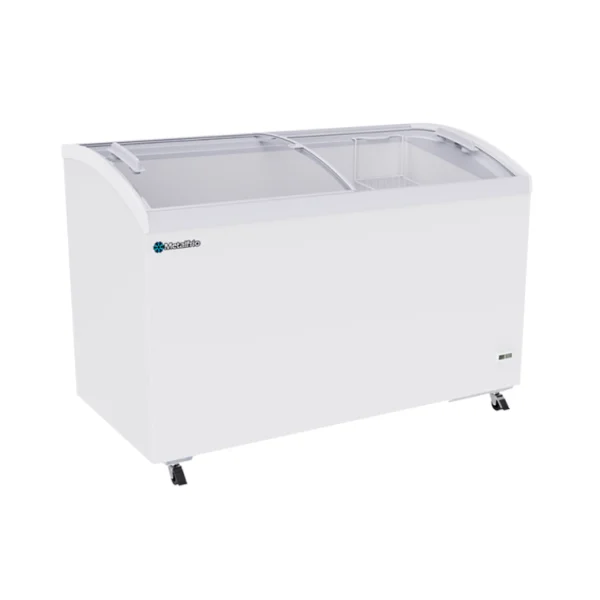 CONSERVADOR DE HELADO CON PUERTA DE CRISTAL CURVO METALFRIO MODELO CHC-400