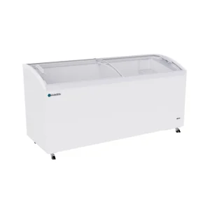 CONSERVADOR DE HELADO CON PUERTA DE CRISTAL CURVO METALFRIO MODELO CHC-600