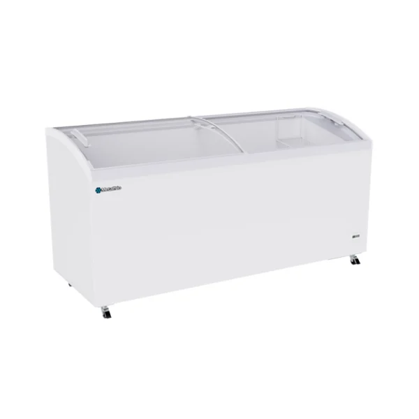 CONSERVADOR DE HELADO CON PUERTA DE CRISTAL CURVO METALFRIO MODELO CHC-600