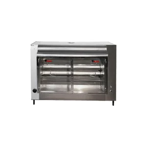 ROSTICERO PARA 27 POLLOS DE ACERO INOXIDABLE CON PUERTAS DE CRISTAL TEMPLADO VALMEX MODELO 27-ECO-SEACE