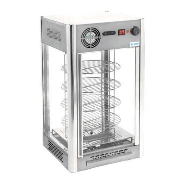 EXHIBIDOR GIRATORIO CON CALENTADOR PARA PIZZAS MIGSA MODELO RTR-108L
