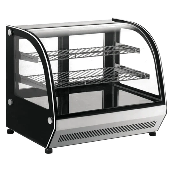 VITRINA EXHIBIDORA DE CRISTAL CURVO MIGSA MODELO GN-1200CT